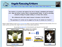 Tablet Screenshot of angelsrescuingkritters.com